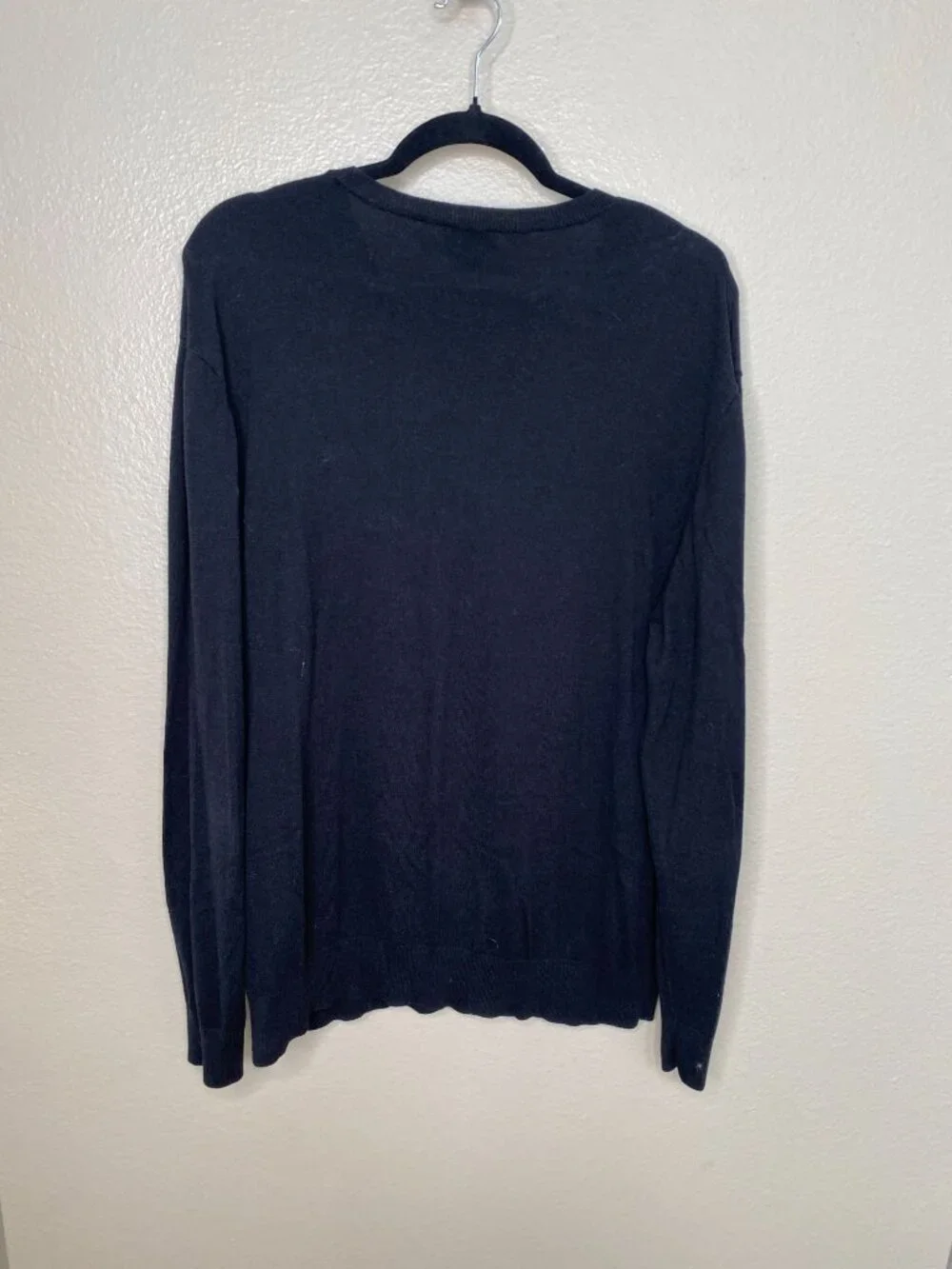 True Religion Mens Black Sweater XL Cotton Blend Casual Crewneck Long Sleeve
